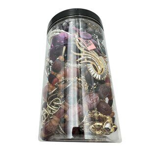 Mystery Jewelry Jar #1030 Wearable Quality Pieces 2lbs Necklace Bracelet Earring